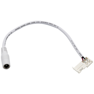 CLICKLOCK™ Female DC Plug with 8mm Splice Connector, 6" - 5 Pack