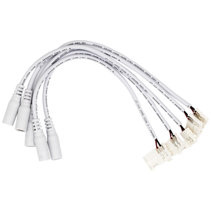 CLICKLOCK™ Female DC Plug with 8mm Splice Connector, 6" - 5 Pack