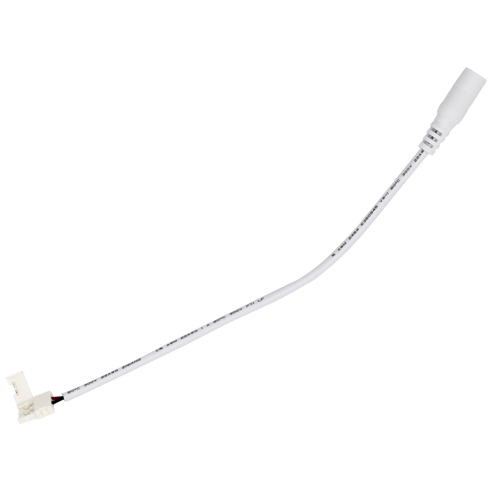 CLICKLOCK™ Female DC Plug with 8mm Splice Connector, 6" - 5 Pack