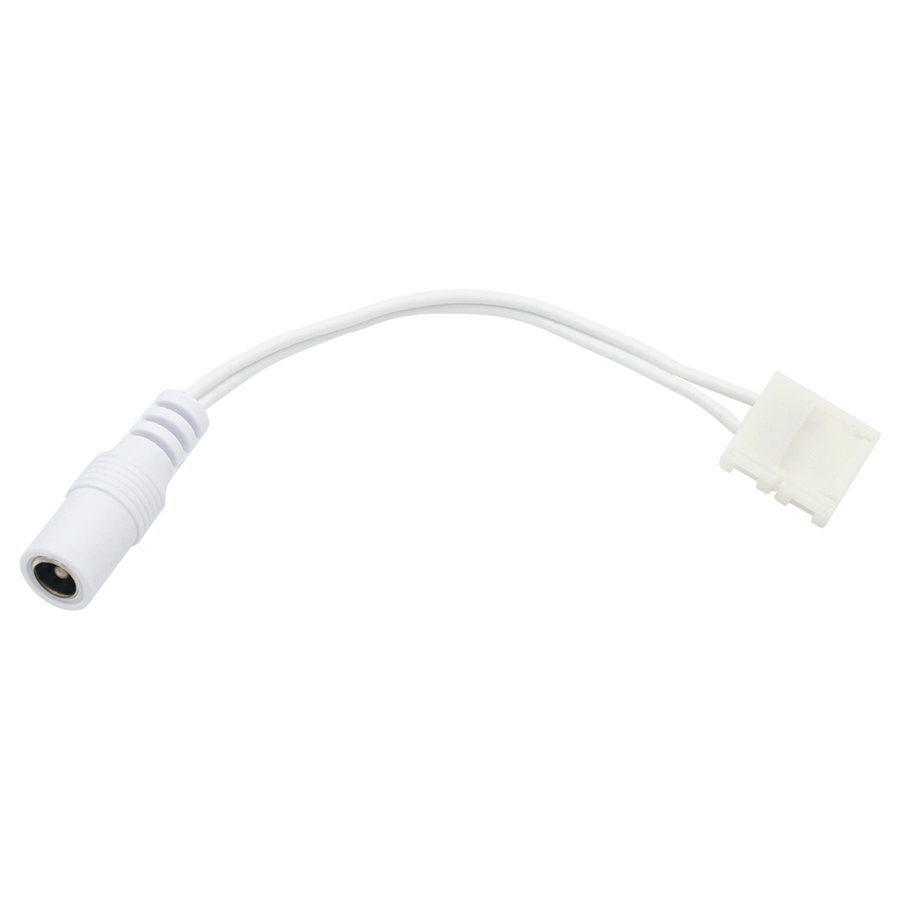 CLICKLOCK™ Female DC Plug with 8mm Splice Connector, 6" - 5 Pack